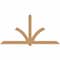 Ekena Millwork Redmond Timber Gable Bracket, Western Red Cedar, 108"W x 54"H x 5 1/2"D x 5 1/2"F, 12/12 Pitch GBW108X54X0606RED00SWR - alternate 1